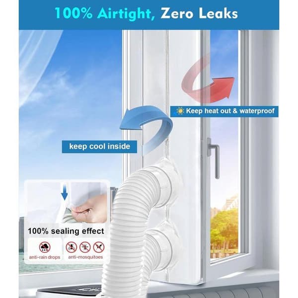 Del — Bærbart klimaanlæg tætningssæt - Bærbart vinduestætningssæt - Lufttæt ventilationssæt og