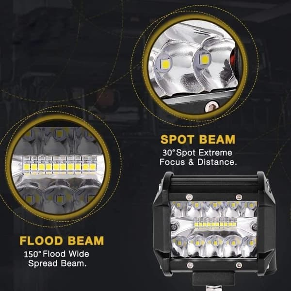 12V 60W arbeidslys, lang rekkevidde LED, motorsykkel LED-frontlys, bil arbeidslys, bil LED-lysstang, arbeidslys