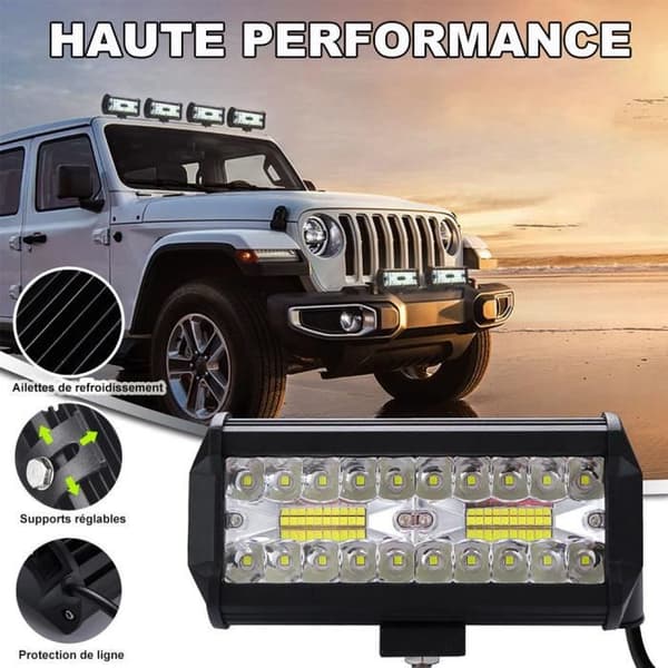 2 STK 800W Firkantede LED Arbeidslys DC 9V-30V Quad Lastebil Båt Traktor Offroad Vanntett