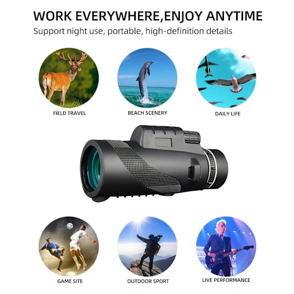 Monocular Telescope / Waterproof Telescope 40x60 Magnification