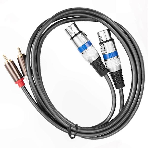 Professionelt o-kabel - 2 RCA han til XLR hun mixerforbindelse