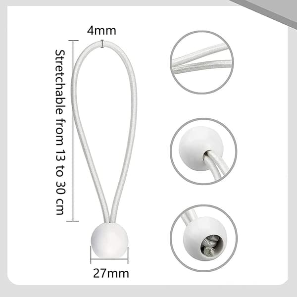 Elastiske strikk – Gummistrikker med kuler 20-Pack