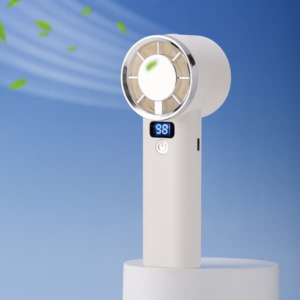 Handheld Fan: Portable Cooling with Long Battery Life White Blue