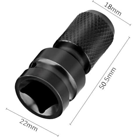 Slagnøgle Bit Adapter, 1/2\" Firkant til 1/4\" Sekskant Bit Adaptere, til Slagnøgle og Skruetrækker Bitsholder - 2 Stykker