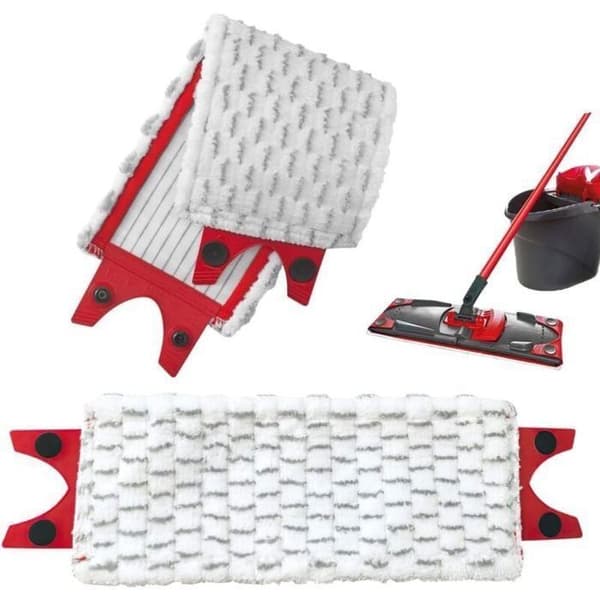 Mopprefillpakke med 2 2-i-1 moppeputer i mikrofiberklut for overlegen absorberingsevne, myk