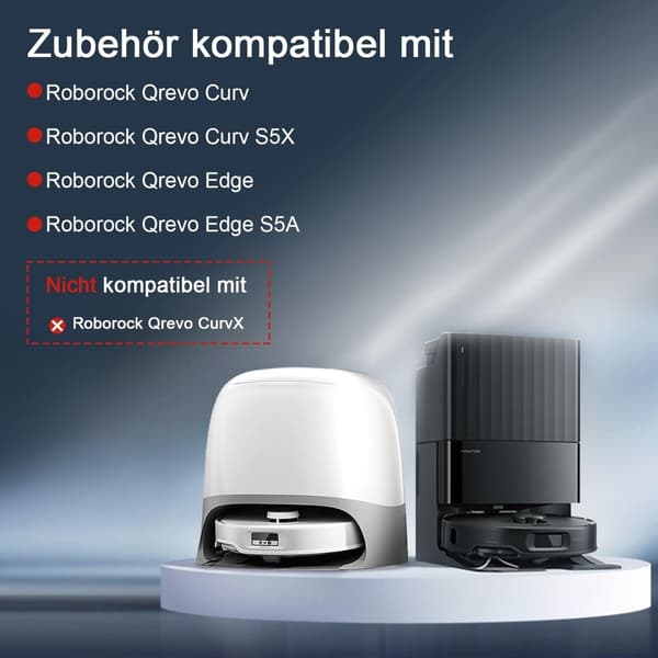Replacement Kit Compatible with Roborock Qrevo S5V/Curv/Edge Robot Vacuum Cleaner - Maintenance and Optimization
