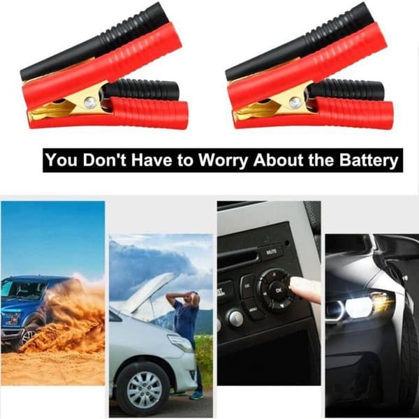 (100A 4 delar) Bilbatteriklämmor, Krokodilklämmor, Batteriklämmor med hylsa