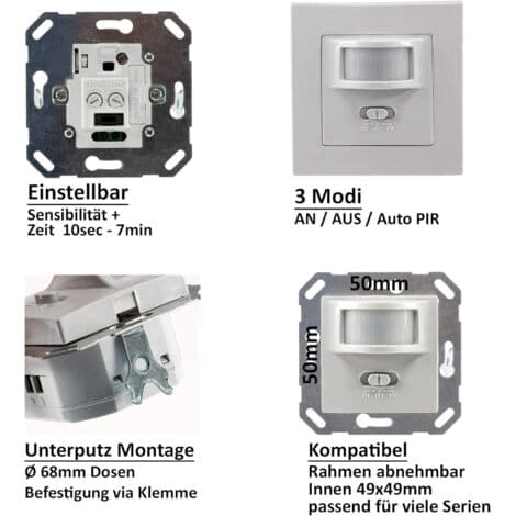 110V-220V Infrarød Sensorafbryder, Dobbeltformål Kropssensorafbryder
