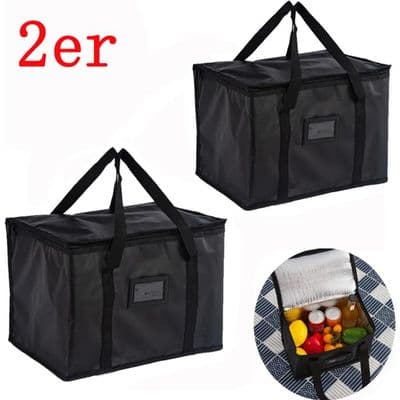 2x 50L Isolerede Køletasker, Store Drikkevarekøletasker, Picnickøletasker