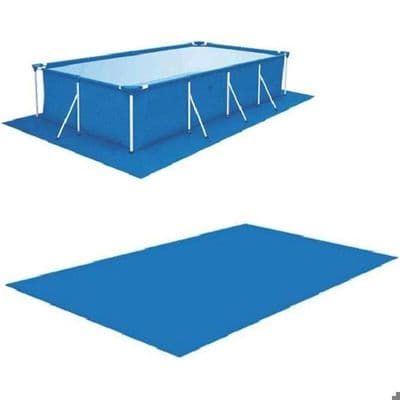 Tjock poolmatta i polyester - Slitstark - Effektivt skydd - Lätt att vika
