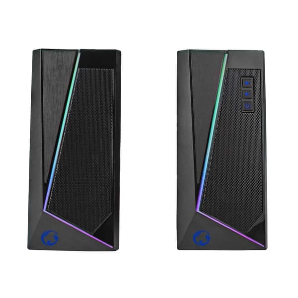 2x Computer Speakers, Gaming - RGB