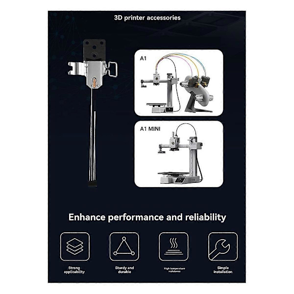 Til Bambu Lab A1/A1 Mini 3D Printer Hotend Varmelegeme Samling Hotend Varmelegeme Komponenter