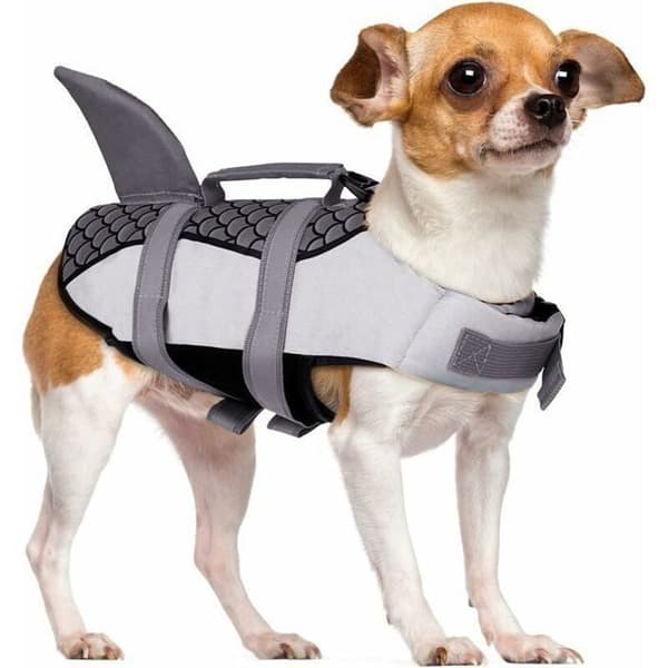 Hunde-redningsvest med reflekterende håndtag til små og store hunde