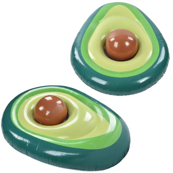 Avocado Pool Float, Oppustelig PVC Pool Raft, Loungestol, Strand Flyder Festlegetøj med Bold