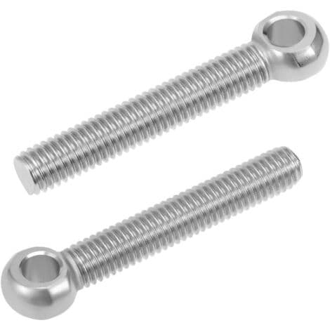 2 stk. øjebolt løftering M8 x 50 mm 304 rustfrit stål gevind