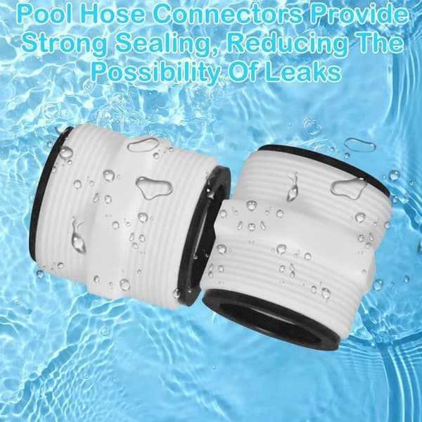 Poolslangadapter - 1,5\" - 2-pack - Kompatibel med Intex & Coleman - Vattentät gummitätning