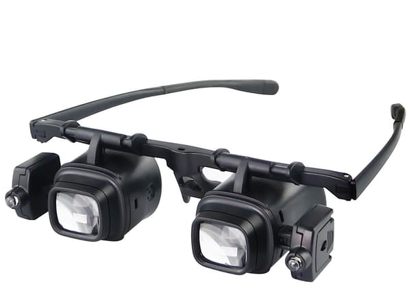 Forstørrelsesglass med 2 LED - 2×-24× multippel forstørrelse