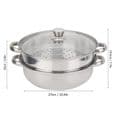 Dampkoker - HB010 - Rustfritt stål - 2 lag - 27 cm - Induksjonskompatibel