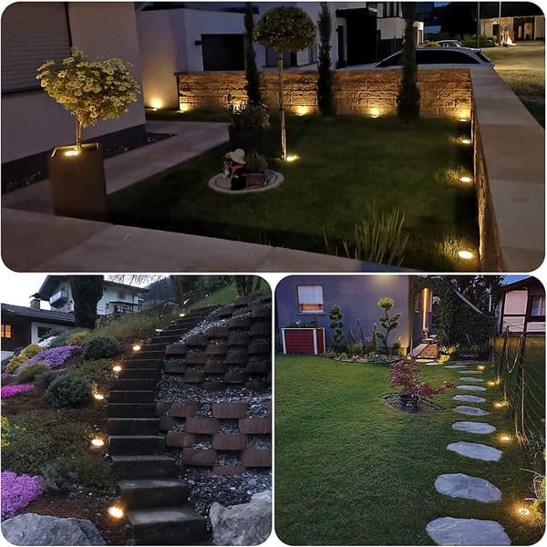 Utendørs solcellelampe, gabless utendørs solcellelys 6 stk, utendørs solcellelampe 8LED, utendørs solcelle spotlight