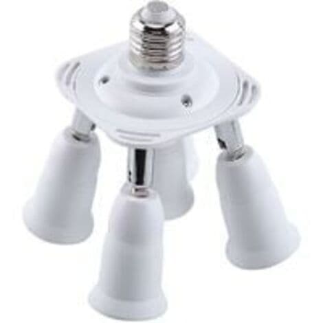 5-i-1 E27-adapter til fatningssplitter, adapter, fatningsadapter, konverterholder til E27 LED-pærer