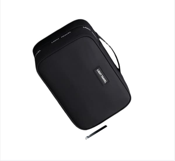 Stylish PU Leather Toiletry Bag for Men Blue