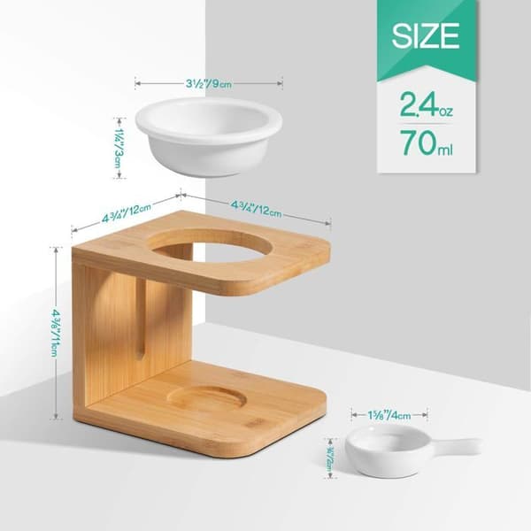 ®RisingFF Æterisk Olie Diffuser, Keramisk Lysvarmer med Lysholder, Dekorativ Aromaterapi Diffuser
