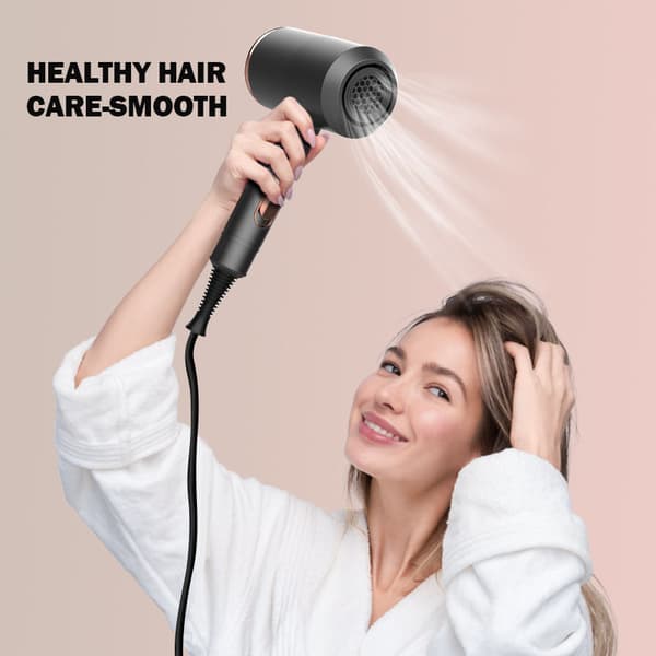 Hårføner med diffuser og konsentrator 5 hastigheter Svart
