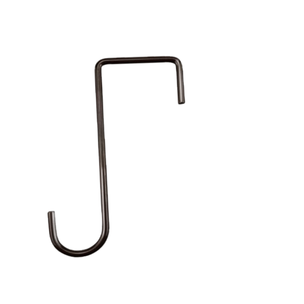 4-pak alsidige metalkroge til hegn, altankasser og planter Brun