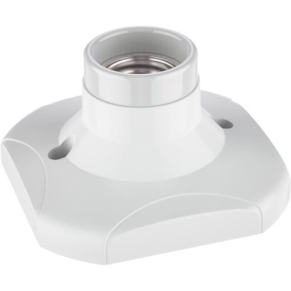 Taklampe/sokkel, plast, keramikk, hvit, 1 x E27 sokkel 810 220 (V)
