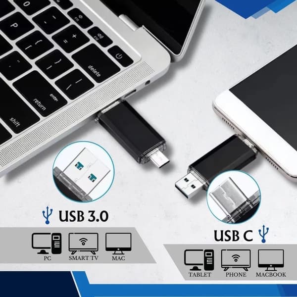 USB with USB 3.0 & USB-C – 64GB