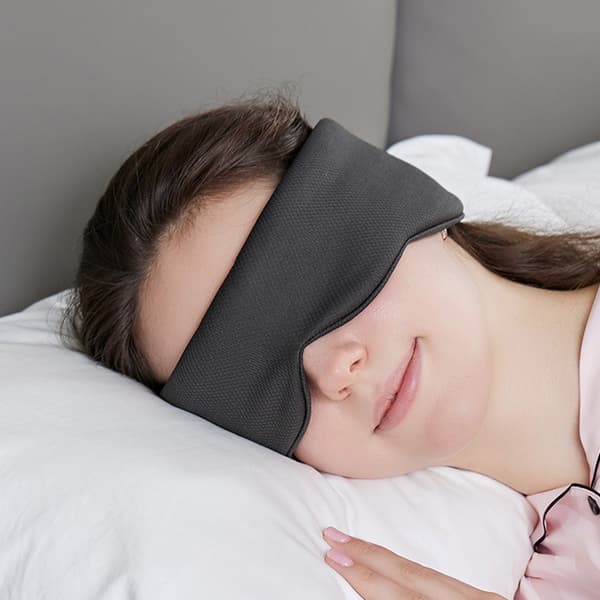 Full Coverage Sleep Mask for Eyes and Ears Black Black