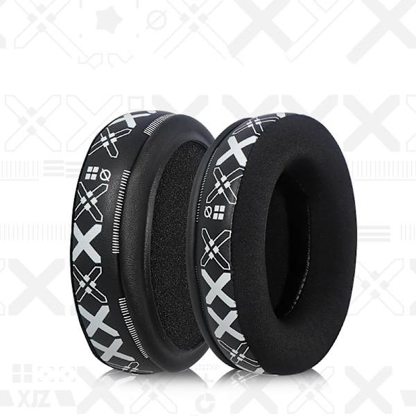 Replacement Ear Pads for HyperX Cloud 2 - Breathable Ice Silk Ear Cushions (White Print)