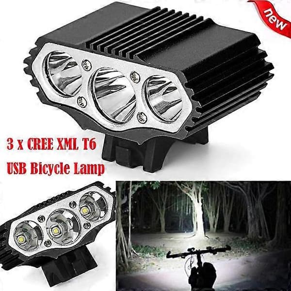 12000 Lm 3 x XML LED 3 tilstande Cykellygte Cykellys Forlygte Cykelbrænder