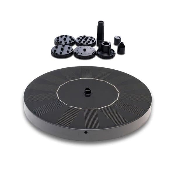 ®RisingFF Fontene, Solcellefontene, 16 cm, Svart