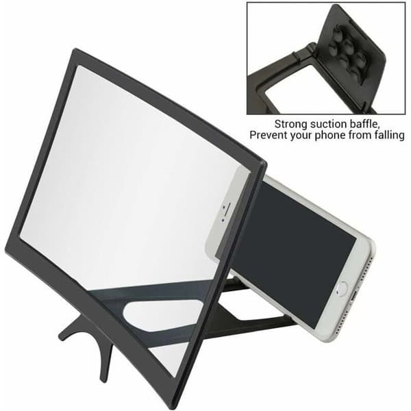 Telefonskærmforstørrelse, 12\" foldbar, 3-4x zoomforstærker, uhelbredelig vandpistoldesign