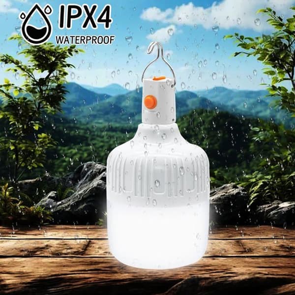 LED Campinglys, USB Oppladbart Campinglys, 3 Lysmoduser, Justerbar Lysstyrke, Bærbar Campinglykt for Fiske, Fotturer og Camping