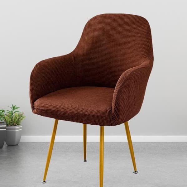 Stolsöverdrag med armstöd - Jacquard - Töjbart - Halkfritt