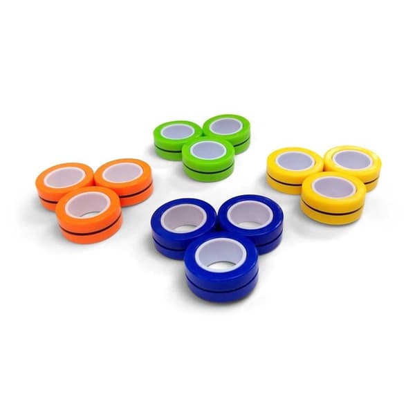 3-pak - Magnetiske Ringe / Fidget Legetøj - Magnetkugler