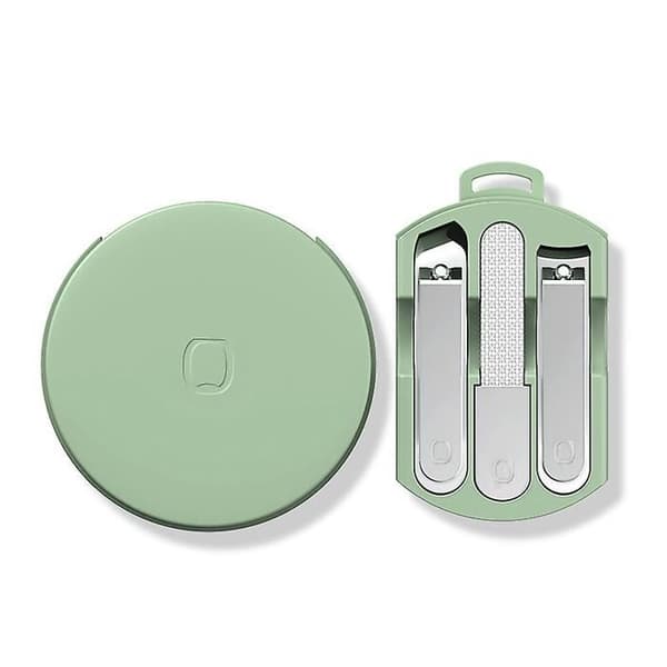 Bärbart manikyrset, pedikyrset i rostfritt stål, nagelklippare, reseverktyg, groomingkit