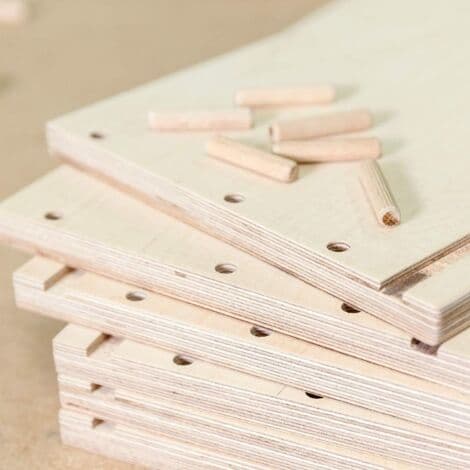 400 stk 8mm x 50mm treplugger - solide bøketreplugger ideelle for trearbeid - egnet for borejigger/boreguider