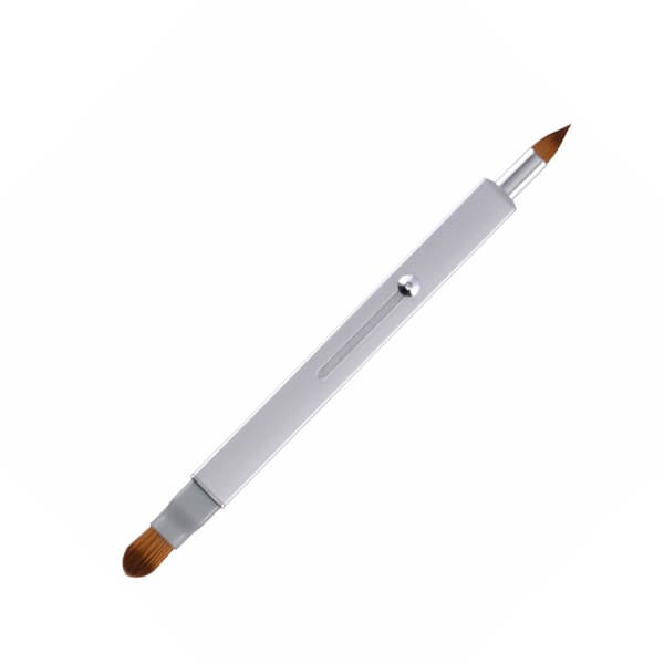 Retractable Lip Brush - Double-Sided Lipstick Brush with Cap