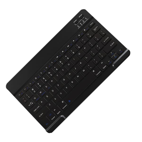 Trådløst Bluetooth-tastatur - 10-tommer Genopladeligt Sort Black