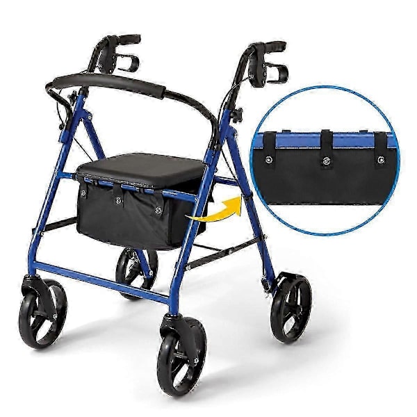 Holdbar Rollator Taske til Firehjulet Rollator - Nem Installation