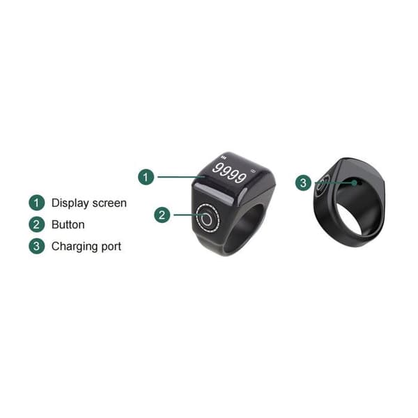 IP67 Elektronisk Fingertæller - Genopladelig - 15-dages Batterilevetid - Mobilforbindelse