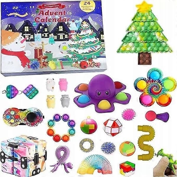 Julekalender Antistress Pop It Fidget Leker Gave