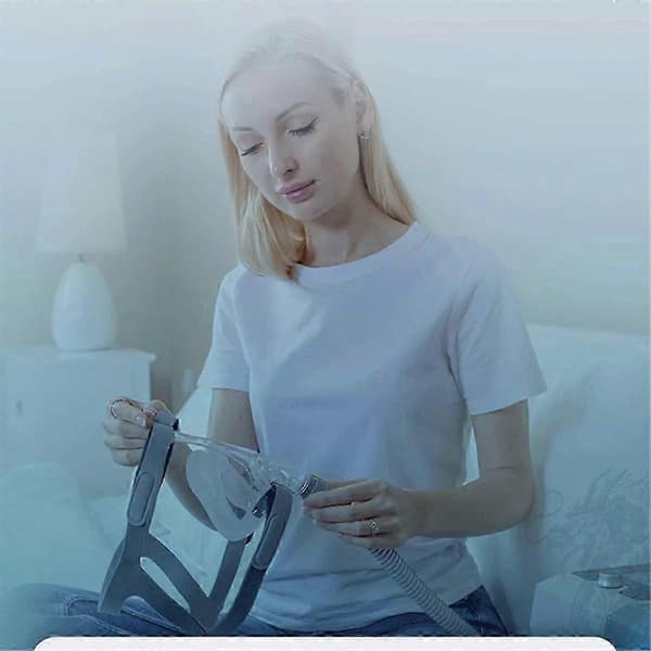 Full ansikts CPAP-masker med hodeplagg, albue/svivel og pute