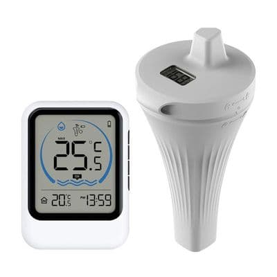 Digitalt solcelle-pooltermometer, flydende vandtermometer, temperaturmåler til spa, bad, boblebad, termometre