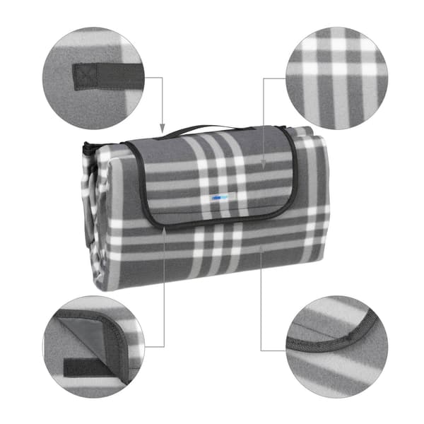 Picnicteppe 200 x 200 cm rutete