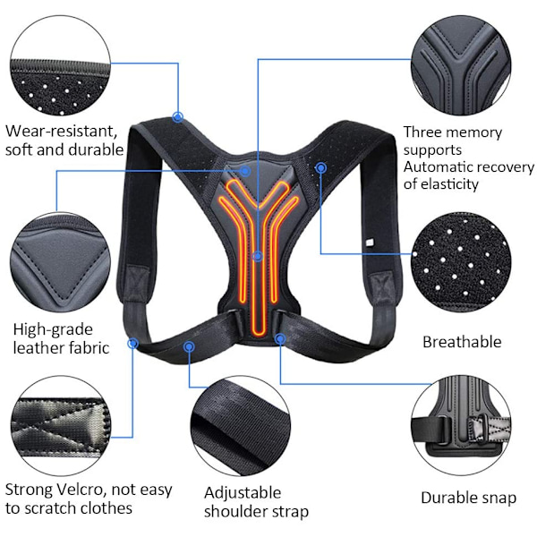 Posture vest for posture correction Black M M