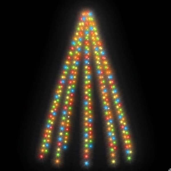 Juletrelys, 300 fargede LED-lys, 300 cm, 2 års garanti, 52257